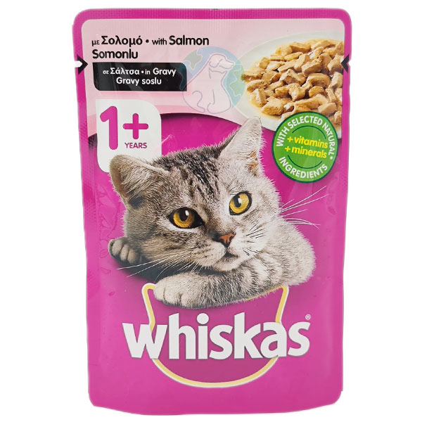 پوچ گربه بالغ با طعم سالمون Whiskas